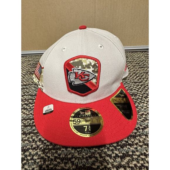 New Era Kansas City Chiefs NFL 59Fifty 2023 STS Fitted Hat Stone Size 7 3/4 - Picture 1 of 5